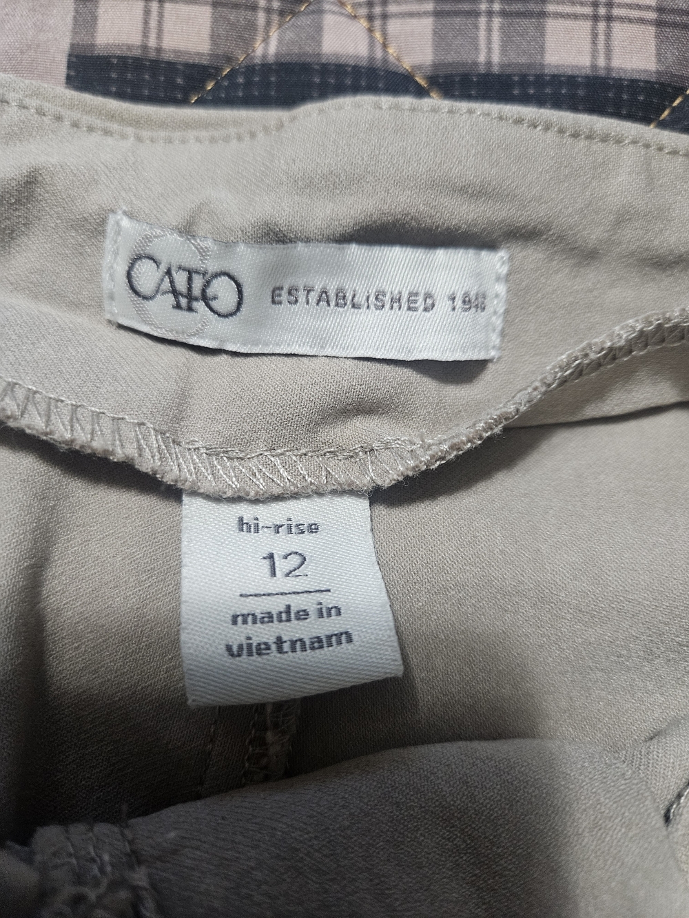 Cato Beige Hi-Rise Pants - Neutral Tan Tone